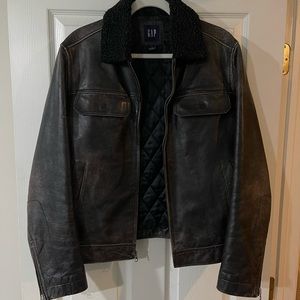 Vintage Gap Genuine Leather Bomber